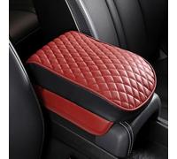 Car Center Console Cover for MG3 2017 2018 2019 2020 2021 2022 2023 2024, Car Armrest Pad Waterproof Leather Armrest Lid Cushion Protector Storage Bag Interior Accessories,C/Red