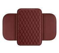 Car Center Console Cover for Skoda Rapid 2012-2020, Waterproof with Sided Pockets Armrest Storage Box Mat Interior Accessories,B/Red