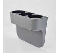 Car Center Console Cup Holder For Benz For BMW For Genesis For Sorento For Santa Fe For Palisade Car Leather Cup Holder Tray Side Pocket Vehicle Drink Holder(Gray Leather)