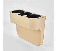 Car Center Console Cup Holder For Benz For BMW For Genesis For Sorento For Santa Fe For Palisade Car Leather Cup Holder Tray Side Pocket Vehicle Drink Holder(Beige Leather)