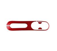 Car Center Console Cup Holder Panel Frame Cover Decoration Decal For Fiat 500 2011-2023 For Abarth 595 2012-2023 Interior Trim Car Interior Trim(RED)