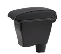 Car Center Console Fit For Smart 450 451 453 454 Fit For Fortwo Fit For Forfour Double-Layer 3USB LED Car Center Armrest Box(A2 White line 3 usb)