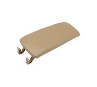 car center console Leather Car Armrest Latch Cover for A6 C5 1998-2005 Center Console Arm Rest Storage Box Lid Cover Auto Accessories(Beige)