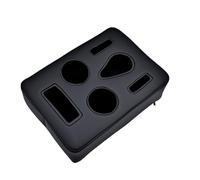 Car Center Console Organizer - 15.16 Leather Cup Holder With Phone Slot | Storage Box, Car Interior Accessories Center Console Armrest Tray For Charging Cable, Water Bottle, Key Card And Hand
