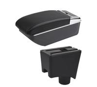 Car Center Console Storage For Sandero For Logan 2 Armrest Car Box Storage Accessories Retrofit Parts Interior(B black line NO USB)