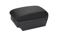 Car Center Console Storage Space Case Elbow Rest With Cup Holder USB Interface Compatible For Suzuki Liana A6 Armrest Box(C-Black black line)