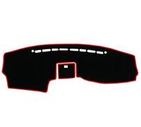 Car Center Console Sunshade Pad For Hyundai For Santa For Fe 2007-2010 2011 2012 Anti-skid Dashboard Cover Pad Mat Sunshade Protect Cushion Carpet(Red Edge RHD)