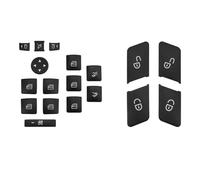 Car Center Console Trim Compatible With Benz For C W204 2007-2014 Car Door Lock Unlocking Button Door Glass Lifting Button Cover Stickers Auto Parts