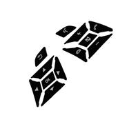 Car Center Console Trim Compatible with Benz for CLA C117 for GLA X156 2014 2015 Button Control Decals Car Steering Wheel Switch Decorative Cover Sticker(Black)