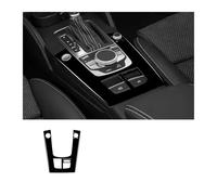 Car Center Console Trim Decoration For A3 13-19 Suitable Car Interior Modified Piano Black Center Control Gear Decorative Stickers(Black)