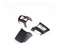 Car Center Console Trim For Mazda For MX-5 NC 2009-2014 ABS Carbon Fiber Car Steering Wheel Button Decorative Frame Sticker Interior Accessories Car Console Panel Cover(Carbon Fiber)