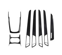 Car Center Console Trim For Q5 2010 2011 2012 2013 2014 2015 2016 Car LHD Console Armrest Gear Shift Decoration Frame Cover Trim Interior Console Panel Trim(Carbon Fiber 1set)