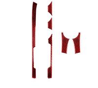 Car Center Console Trim For Toyota For Highlander 2008 2009 2010 2011 2012 2013 Carbon Fiber Gearshift Control Panel Stickers Car Interior Car Panel Trim(Red strip)