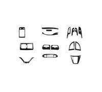 Car Center Console Trim Interior Trim Decoration Strip For CRV 2015-2016 RHD, Carbon Fiber Pattern, ABS Material(16-piece set 2.0)