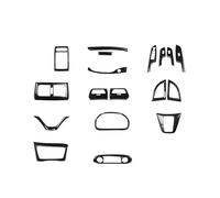 Car Center Console Trim Interior Trim Decoration Strip For CRV 2015-2016 RHD, Carbon Fiber Pattern, ABS Material(Total 18 pieces 2.4)