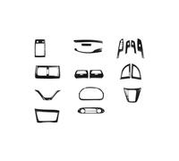 Car Center Console Trim Interior Trim Decoration Strip For CRV 2015-2016 RHD, Carbon Fiber Pattern, ABS Material(Total 18 pieces 2.0)