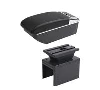 Car Center Console Universal Car Armrest Box Central Model Armrest Box Car Accessories Storage Box Support Arm(B black line NO USB)