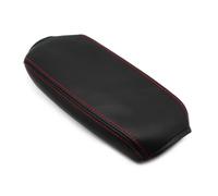 Car Center Control Armrest Box Skin Cover Trim For VW For Golf 5 MK5 2005 2006 2007 2008 2009 2010 MTVTFECEWG(Black-red line)