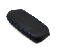 Car Center Control Armrest Box Skin Cover Trim For VW For Golf 5 MK5 2005 2006 2007 2008 2009 2010 MTVTFECEWG(Black-blue line)