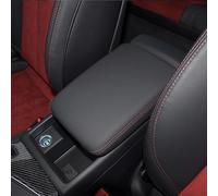 Car Center Control Armrest Cover Leather Accessories Trim Protective For A4 A5 B9 S4 S5 2017-2022(Red-line)