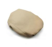 Car Center Control Lid Armrest Box Leather Cover Trim Elastic Band For Toyota For 4Runner 2010-2018 Automotive modification accessory(Beige)
