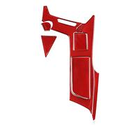 Car Center Panel Trim For Corvette For C7 2014-2019 Car Accessories Carbon Fiber Central Console Cup Holder Sticker Decal Interior Trim Cover(Red)