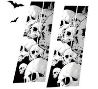Car Center Pillar Decal Skull,Skull Car Pillar Decals,Skull Car Side Door Stickers,Halloween Skull Sticker,Adhesive Sticker Stylish Car Accessories for Home