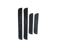 Car Center Pillar Sticker Black Rubber Car Door Sill Covers Panel Protective Trim Anti-Scratch Exterior Parts 4 Pieces Universal(Black)