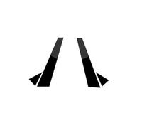 Car Center Pillar Sticker Window Trim Sticker Car PC Material B C Pillar Post Cover Door for A3 S3 8P Sportback 2004 2005 2006 2007 2008~2013(Black)