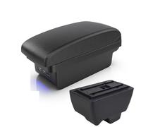 Car Central Armrest Storage Box Cup Holder Modification Black White Red Line ABS Plastic For Mahindra For Bolero Console(B2 Black line)