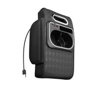 Car Central Armrest Storage Box with Cup Holder Leather Mat Centre Armrest Cover with Side Pocket, for Trucks, Cars, Saloons, SUVs, Off-Road Vehicles, Front Seat, Interior, Everyday, Drive, Travel