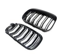 Car Central Bumper Grille 2Pcs Car Grilles Double Line Front Kidney Grilles Compatible For 3 Series For E92 For E93 2010 2011 2012 2013 Facelift/LCI Vehicle