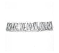 Car Central Bumper Grille Car Front Grille Mesh Insert Decoration Cover Trim For Jeep For Grand For Cherokee 2014 2015 2016 2017 2018 2019-2023 Car Exterior Accessories(2014-2016 Chrome)