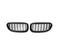 Car Central Bumper Grille Glossy Black Single Line Style Car Front Bumper Grilles For BMW For 6-Series For E63 For E64 2004-2010 Matte Racing Grill Accessories(Double-Glossy Black)