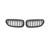 Car Central Bumper Grille Glossy Black Single Line Style Car Front Bumper Grilles For BMW For 6-Series For E63 For E64 2004-2010 Matte Racing Grill Accessories(Double-Matte Black)
