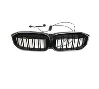 Car Central Bumper Grille Grill Front For BMW For 3 Series For G20 2022 2023 2024 Front Racing Grills Radiator Protective Cover Single Line With LED Light Accessories(Double line)