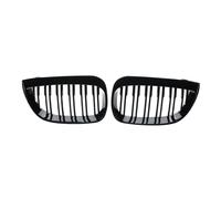 Car Central Bumper Grille Pair Front Bumper Kidney Grill Hood Mesh 2 Line Grills For BMW For 1-Series For E81 For E87 Pre-Facelift 2004 2005-2007 Racing Grille