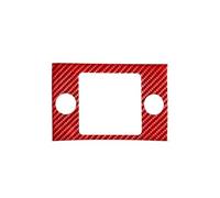 Car Central Control Strip Car Center Cigarette Lighter Panel Carbon Look Interior Accessories For Discovery 4 2010-2016(Carbon Red)