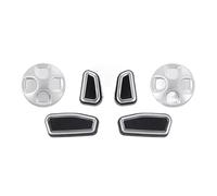 Car Central Dashboard 6pcs Car Seat Adjustment Button Cover Trim ABS Chrome For Alfa For For Romeo For Giulia For Stelvio 2017 2018 2019 2020(Black Silver)