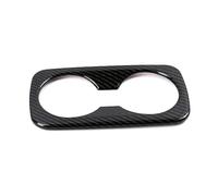 Car Central Dashboard Car Interior Rear Seat Water Cup Holder Frame Covers Carbon Fiber Color Trim Sticker For Hyundai For Tucson 2015-2020(Carbon Fiber Color)