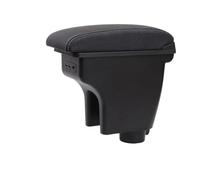 car centre console armrest box For Chevrolet For Aveo T200 / T250 2002-2011 Rotatable Top Leather Center Console Storage Box Armrest Cup Arm Rest(Ligne noire et blanche)