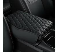 Car Centre Console Organiser Cover compatible with the Mitsubishi Eclipse Cross 2017-2025 - Nappa Leather Car Accessory with Plush Padding - Easy-Clean & Tool-Free Installation,Black-Small