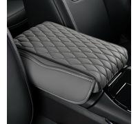 Car Centre Console Organiser Cover compatible with the Mitsubishi Eclipse Cross 2017-2025 - Nappa Leather Car Accessory with Plush Padding - Easy-Clean & Tool-Free Installation,Grey-Large