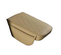 Car Centre Console Organiser Tray Storage Style Car Armrest Box Height Pad Universal Leather Memory Foam Auto Center Protective Cushion Armrest Pad Car(Beige)