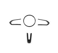 Car Centre Console Trim For Mazda 3 Axela BP CX-30 DM Cx-50 2024 Steering Wheel Trim Circle Sequins Ring Cover Button Centre Console Trim(Carbon)