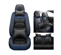Car Chair Covers For For Focus For Kuga For Ecosport For Explorer For For Mondeo For Fiesta For Mustang Universal Leather Car Seat Cover(Black Blue 5 Seat a)