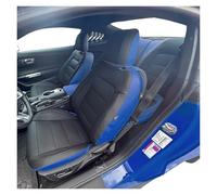 Car Chair Covers For For Mustang GT For Mustang Convertible Car Seat Covers Full Set Material Car Seat Cover(Black blue,15-2024 convertible)
