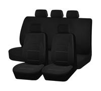 Car Chair Covers Universal Polyester Car Seat Covers With Airbag Compatible Car Interior Fit For Most Car SUV Truck Van Car Seat Cover(Black)