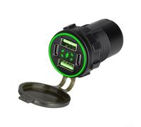 Car Charger 132 W 4 Ports USB C Fast Charger (Green)