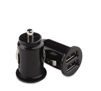 Car Charger 2.1A 10W Compact Dual 2 Port USB Charging Adapter for iPhone 15 14 13 12 11 Pro Max XR XS X 8 7 6 Plus SE 5 Samsung Galaxy S23 S22 S21 Note LG HTC Google Pixel Huawei Xperia Black